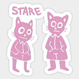 Stare Cat Sticker